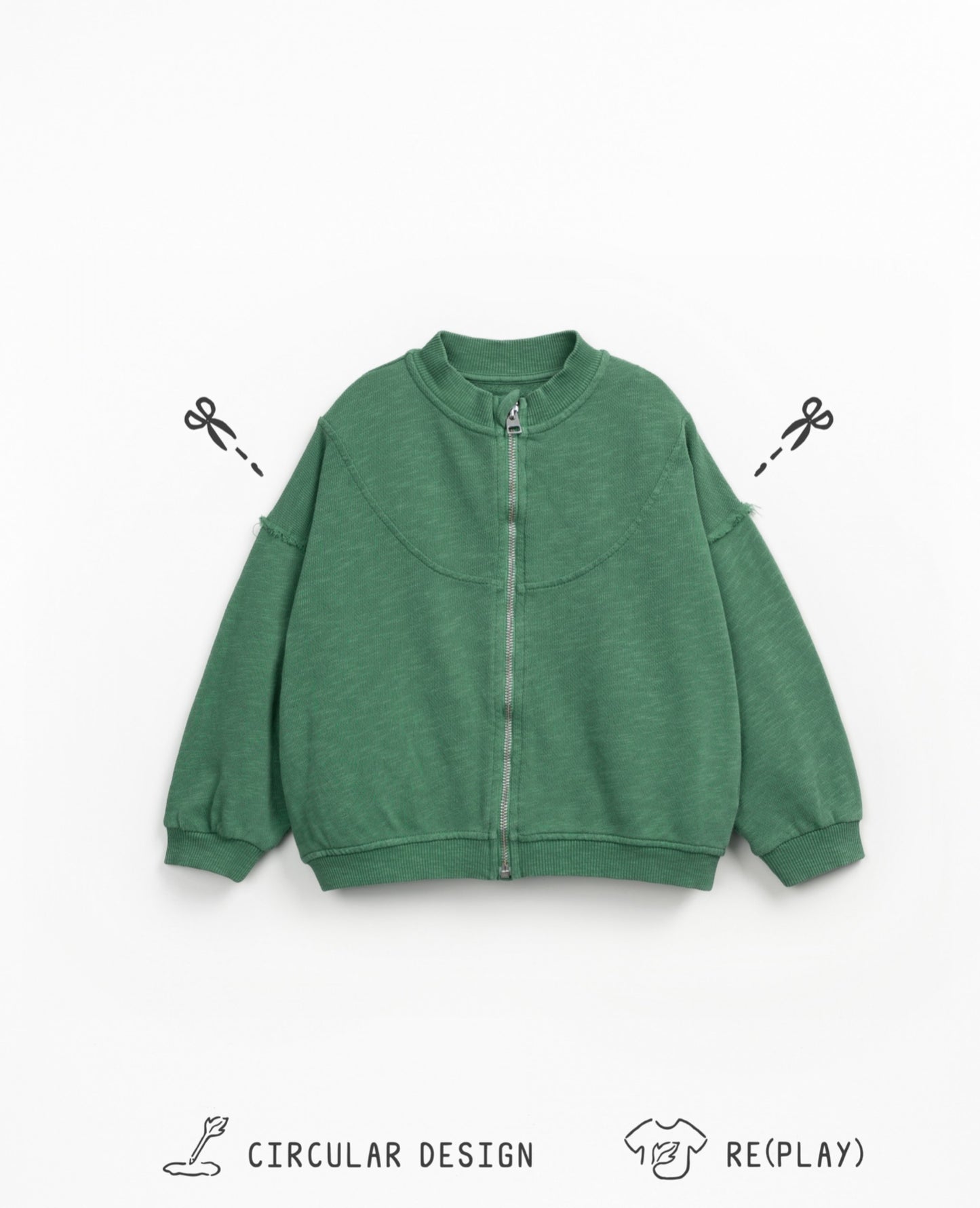 Felpa verde zip Play Up