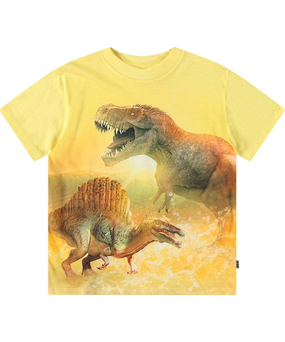 T-SHIRT GIALLA DINOSAURI MOLO