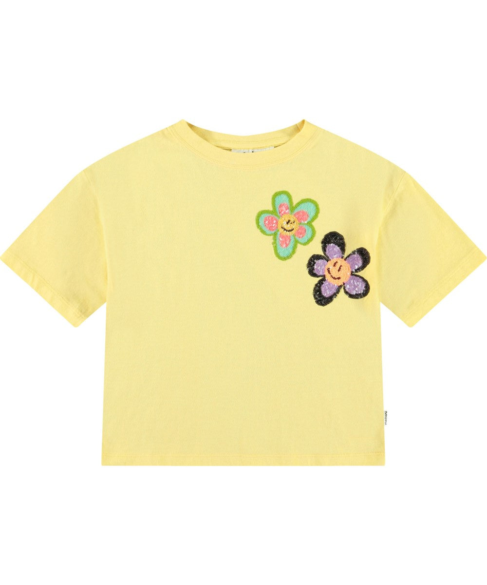 T-SHIRT FIORI GIALLA MOLO