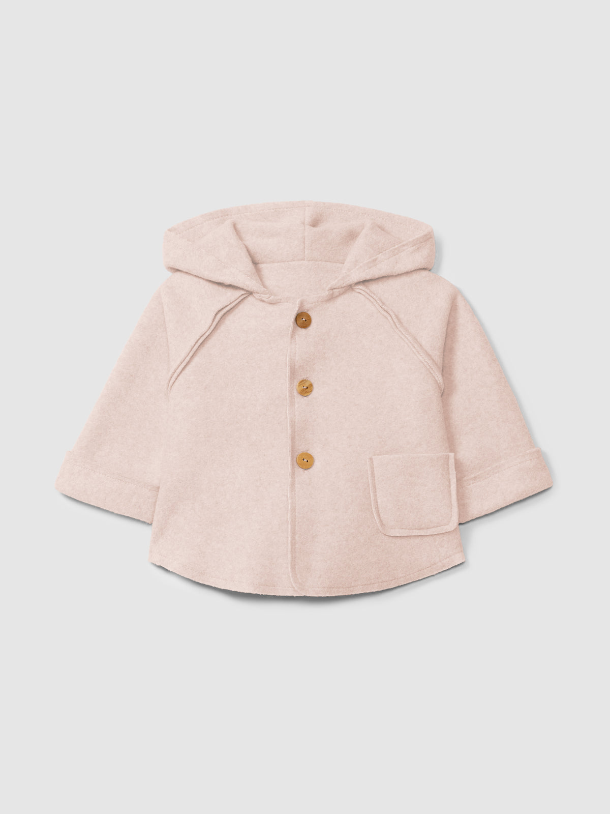 GIACCA CON CAPPUCCIO IN PANNO ROSA/AZZURRO