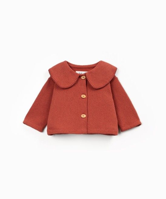 CARDIGAN COLLETTO MATTONE