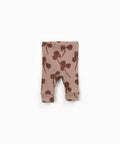 LEGGINS FOGLIE TORTORA