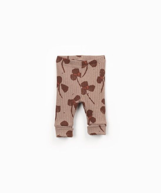 LEGGINS FOGLIE TORTORA