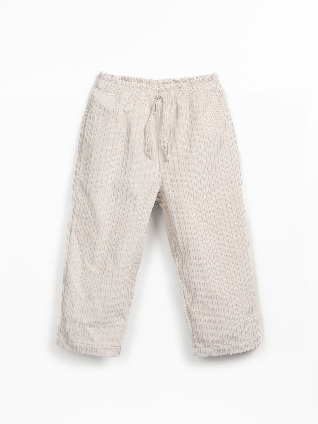 PANTALONE VELLUTO ECRU' CON ELASTICO