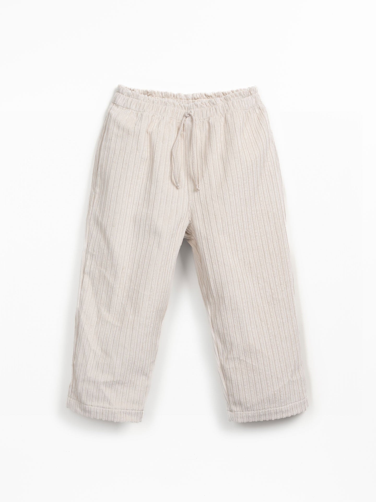 PANTALONE VELLUTO ECRU' CON ELASTICO