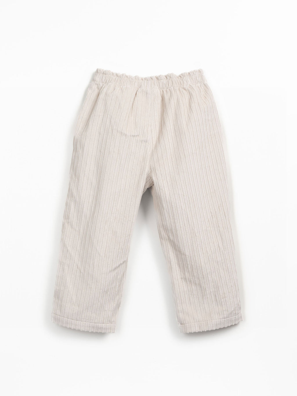 PANTALONE VELLUTO ECRU' CON ELASTICO