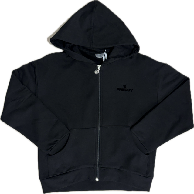 FELPA ZIP NERA FREDDY