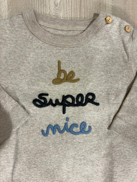 T-SHIRT RICAMO BE SUPER NICE