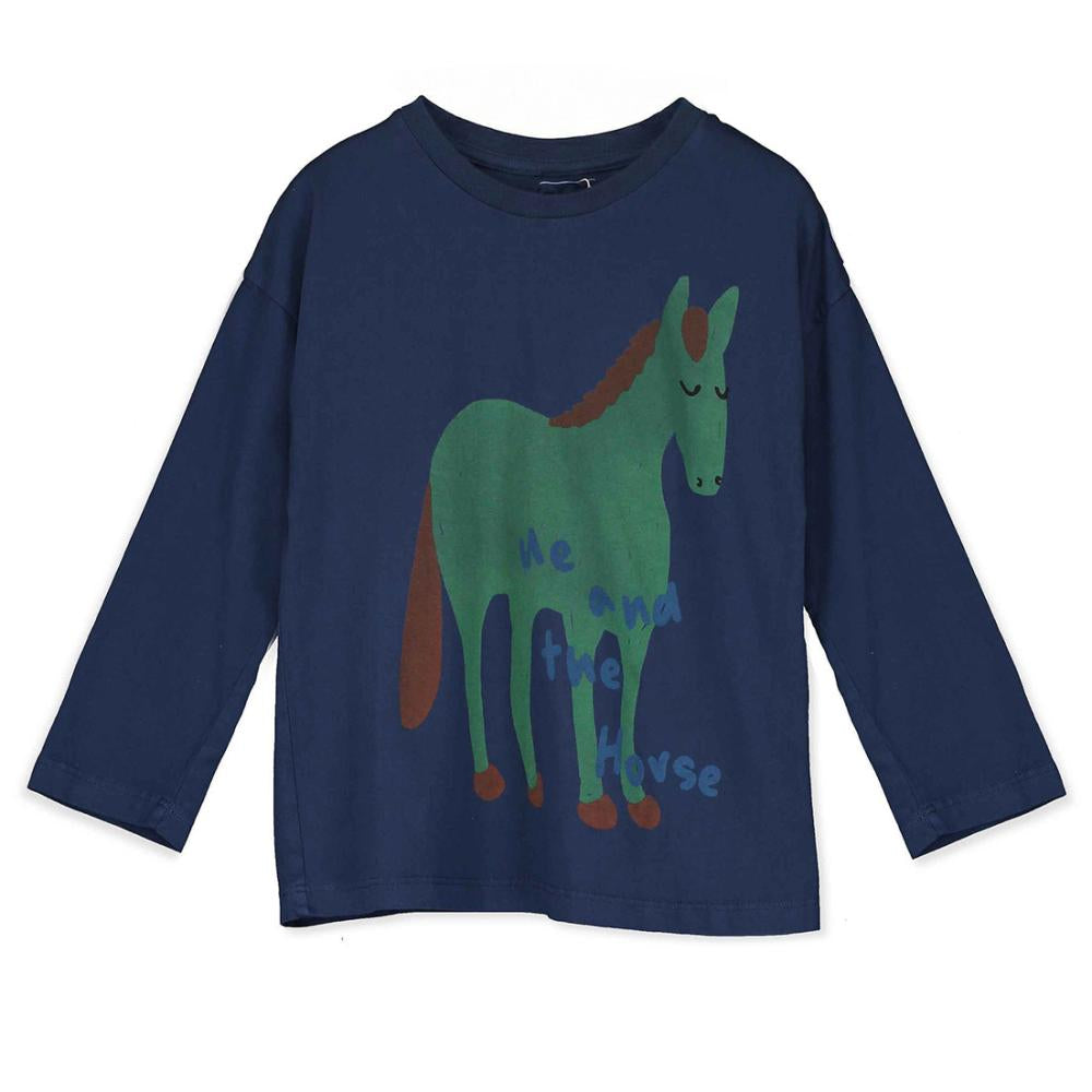 T-SHIRT CAVALLI BLU
