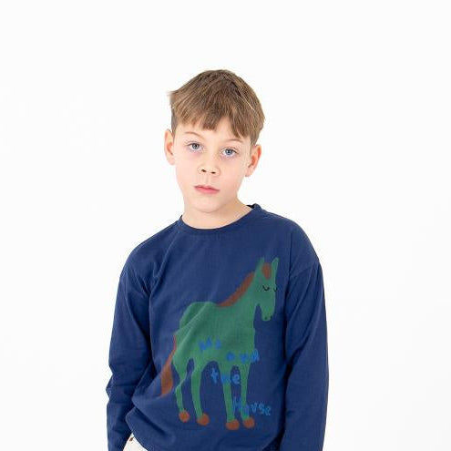 T-SHIRT CAVALLI BLU