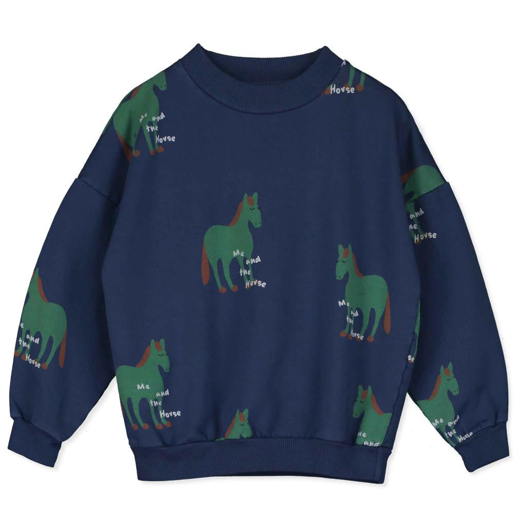 FELPA CAVALLI BLU