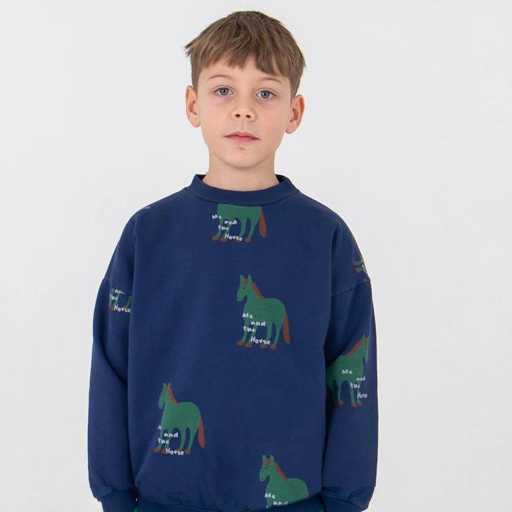 FELPA CAVALLI BLU