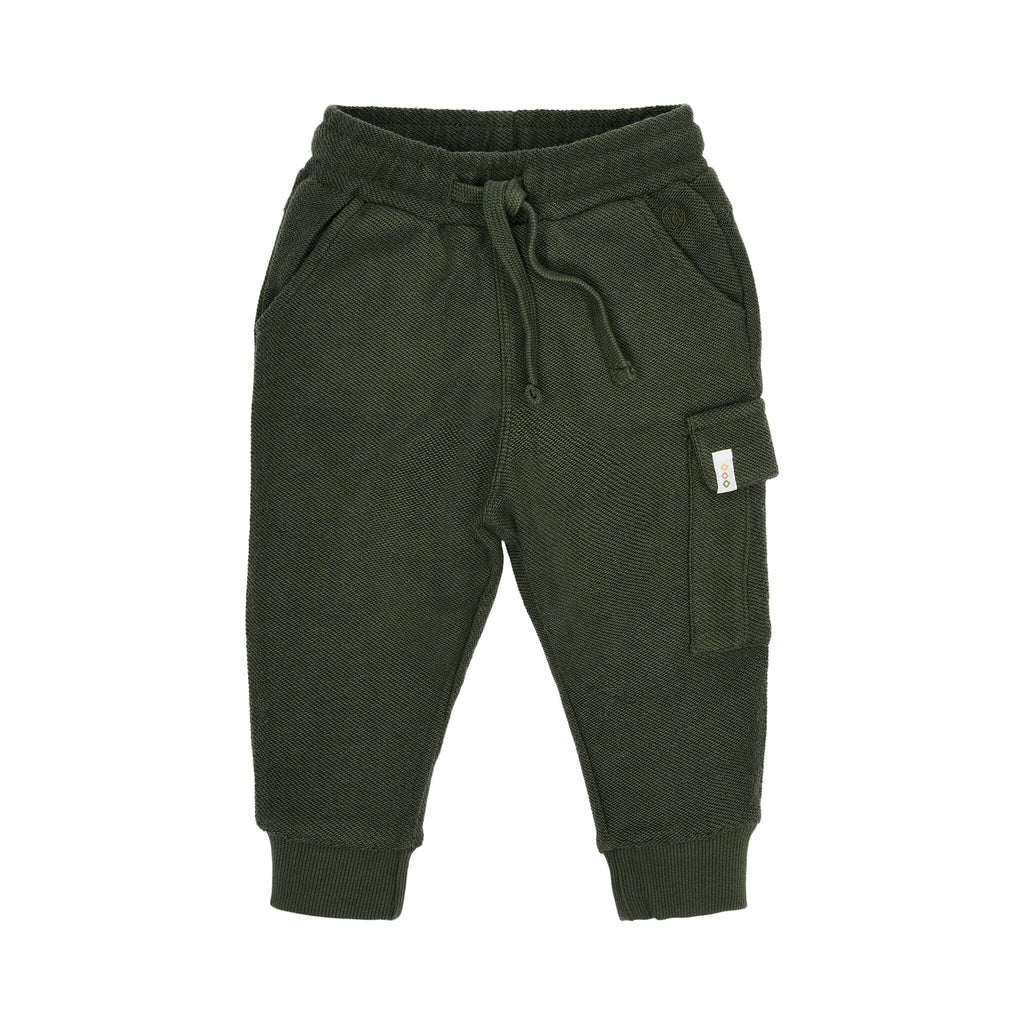 PANTALONE CARGO FELPATO VERDE