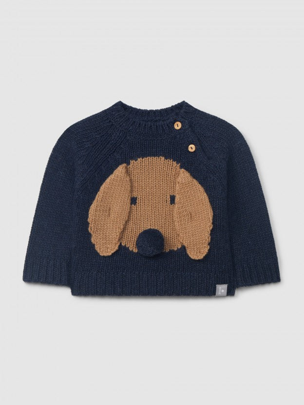 MAGLIONE CANE BLU