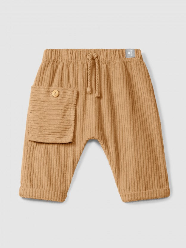 PANTALONE VELLUTO COSTE MANDORLA