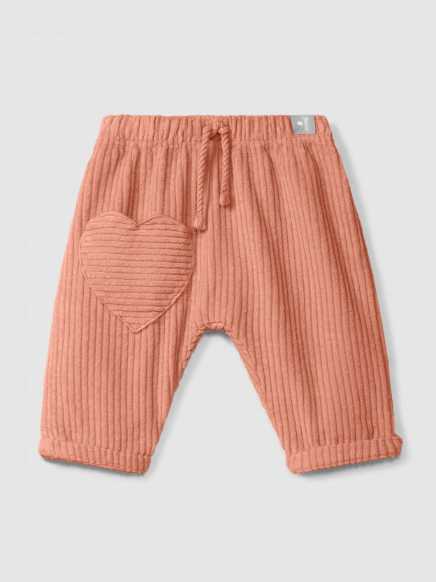 PANTALONE VELLUTO ROSA