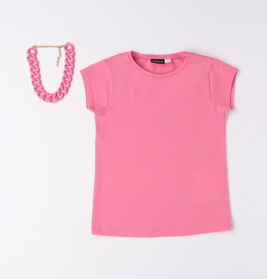 T-shirt con collana