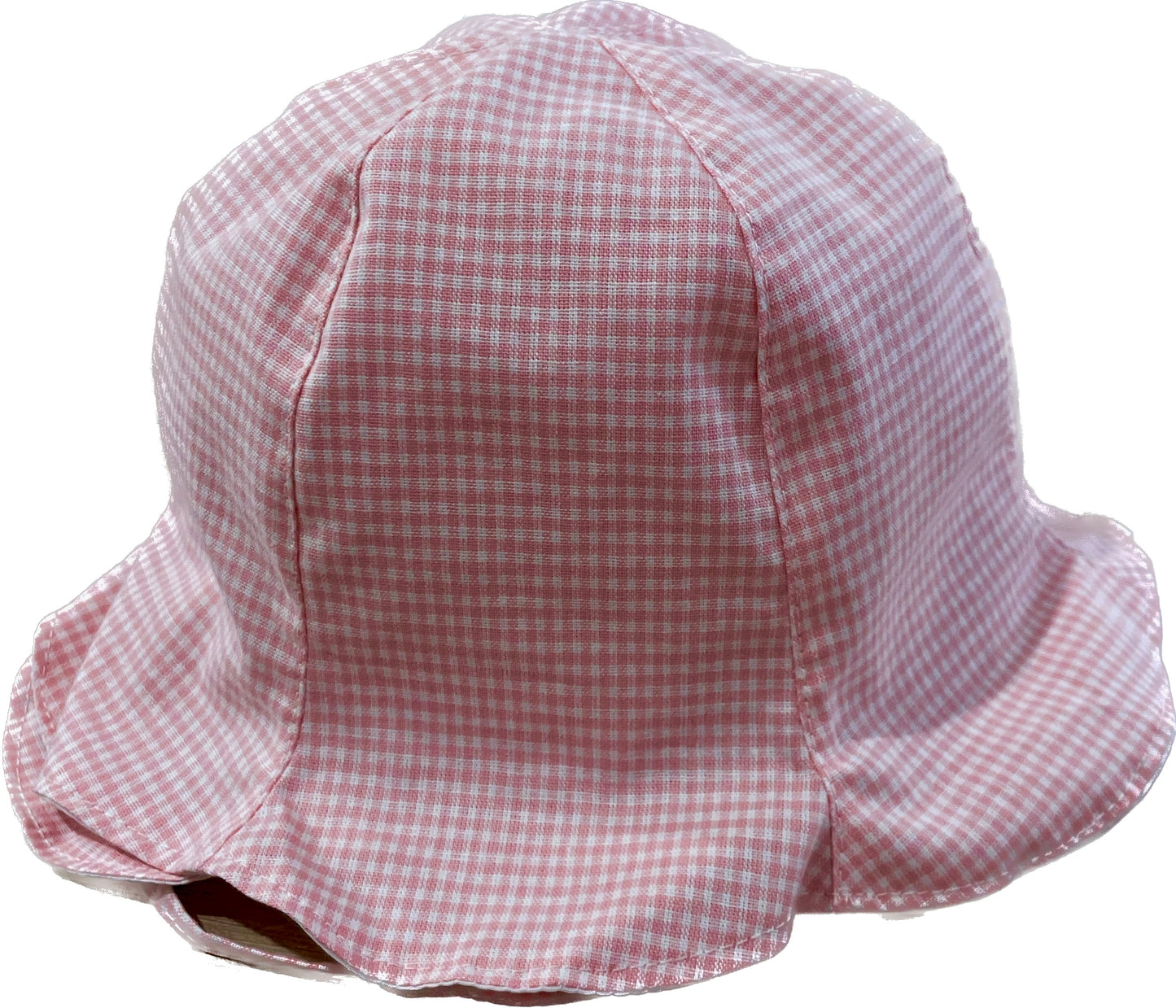 Cappellino quadretti rosa