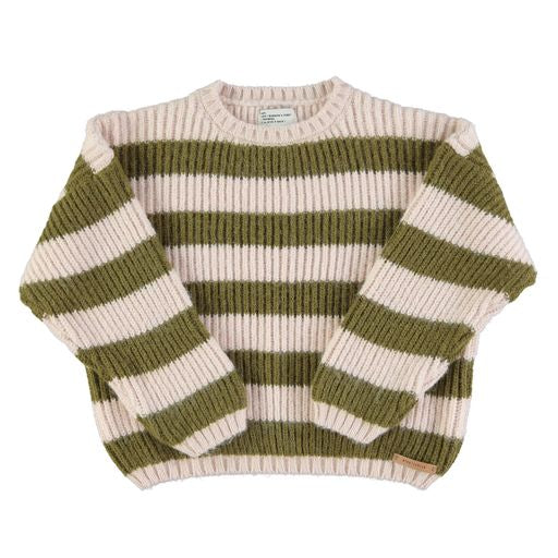 Maglione righe verdi piupiuchic