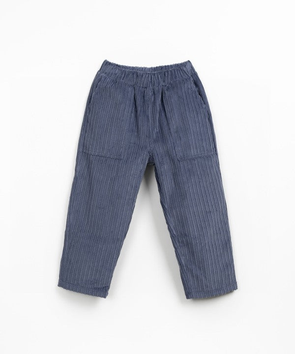 PANTALONE VELLUTO COSTE CON ELASTICO