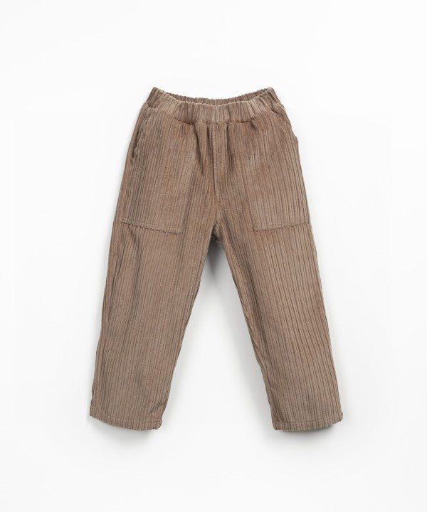 PANTALONE VELLUTO COSTE CON ELASTICO